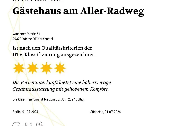 Appartement Gaestehaus Am Aller Radweg